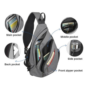 Mixi Мъжка раница с едно рамо Дамска чанта с прашка Crossbody USB Момчета Колоездене Спорт Пътуване Универсална модна чанта Студентска училищна