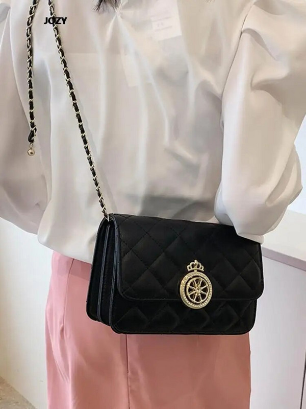 Prabangus dizaineris moterims Madingi klasikiniai kryžminiai krepšiai 2023 m. Nauja grandinėlė su deimantine grotelėmis ant pečių vasaros laisvalaikio universali rankinė