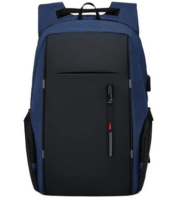 Водоустойчива мъжка бизнес чанта с голям капацитет Раница за лаптоп Чанта за лаптоп Пътна раница с USB порт за зареждане