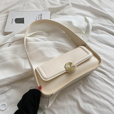 Mieli vientisos spalvos maži PU odiniai pečių pažastų krepšiai moterims 2023 m. „Hit Simple“ rankinės ir piniginės, moteriškos kelionių krepšeliai