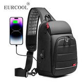 EURCOOL višenamjenska muška torba za prsa za 9,7" USB ruksak Punjenje Messenger ručne torbe Preko ramena remen Muške torbe Bolsas