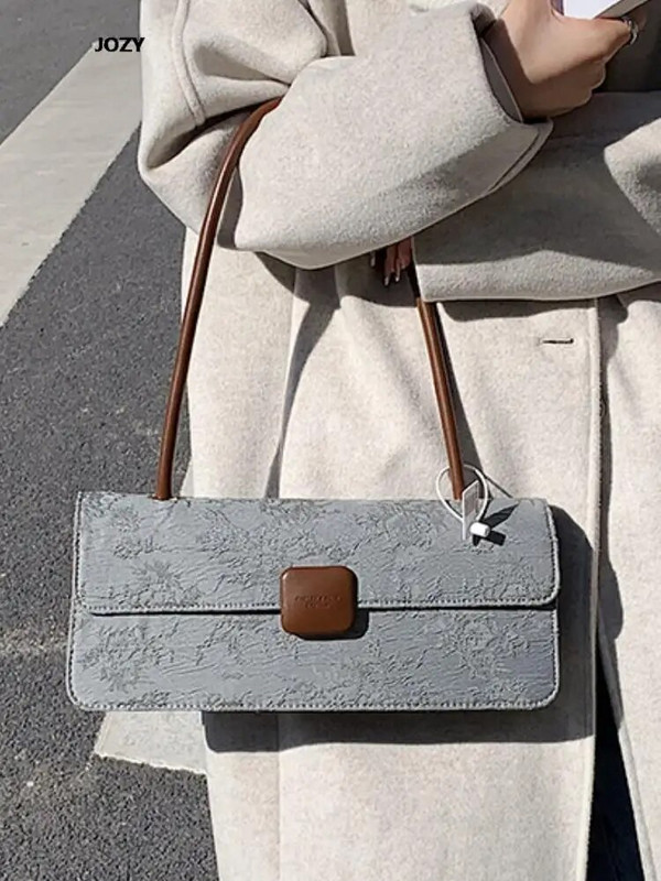 Aukštos kokybės klasikinis senovinis drobinis pečių krepšys moterims, prabangaus dizaino 2023 m. nauja rankinė, vasaros mados moteriškos piniginės