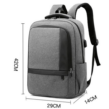 Мъжка многофункционална 16-инчова раница за лаптоп, чанта за тефтер за бизнес пътуване, USB зареждане, ученическа чанта за мъже, жени, жени