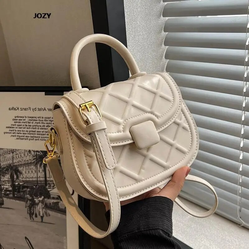 Naujos mados paprasto stiliaus balno kryžminės rankinės moterims Klasikinės prabangios dizainerio odinės pečių vasaros laisvalaikio madingos rankinės