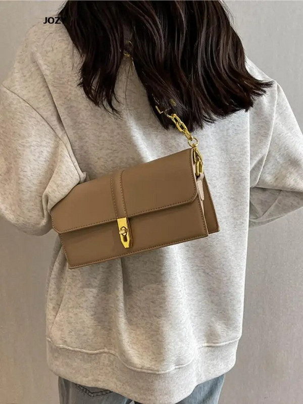 2023 m. naujo prabangaus dizaino moteriška pečių krepšys Aukštos kokybės paprasto stiliaus grandinėlė Crossbody vasaros mados universali odinė rankinė