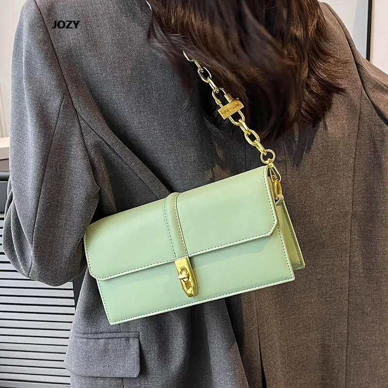 2023 m. naujo prabangaus dizaino moteriška pečių krepšys Aukštos kokybės paprasto stiliaus grandinėlė Crossbody vasaros mados universali odinė rankinė