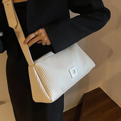 Za žene Ljeto Ležerne Jednostavne torbe na rame Luksuzne dizajnerske modne preko ramena 2023 Nove svestrane kožne torbice Ženske torbice