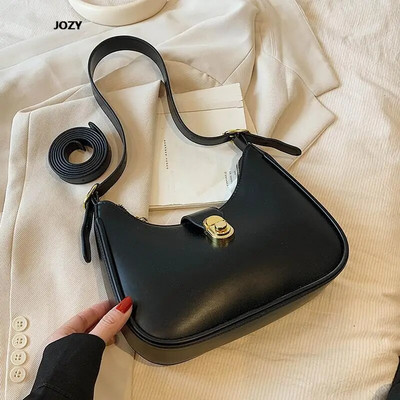 Pusmėnulio mada, laisvalaikio prabangus dizainas, 2023 m. nauji pečių krepšiai, paprasto stiliaus universalus odinis kryžminio kūno klasikinis moteriškas rankinukas