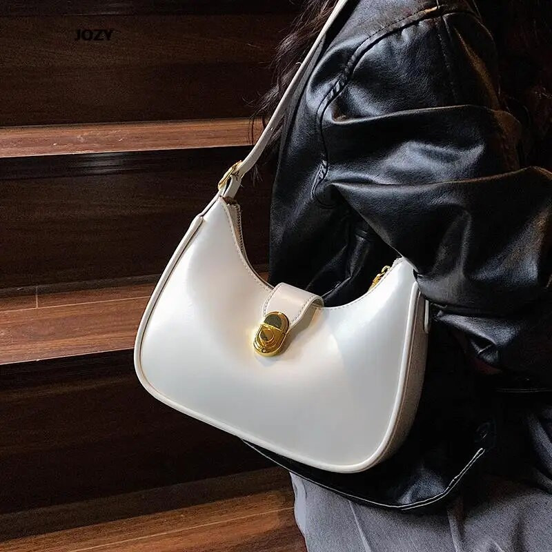 Pusmėnulio mada, laisvalaikio prabangus dizainas, 2023 m. nauji pečių krepšiai, paprasto stiliaus universalus odinis kryžminio kūno klasikinis moteriškas rankinukas