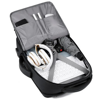 Мъжка раница с голям капацитет USB зареждане Мъжка чанта за лаптоп Водоустойчива раница за бизнес пътуване Багажна чанта Mochila