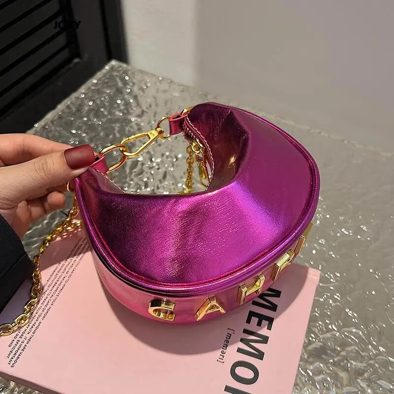 Nauji mini balno grandinės PU kryžminiai krepšiai moterims, prabangūs dizaineriai, 2023 m. kasdieniai pečių krepšiai, vasaros mados lūpų dažai moteriški piniginė