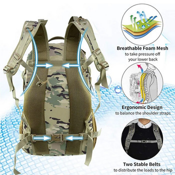 35L Tactical Military Backpack Army Molle Assault Σακίδιο πλάτης Υπαίθρια ταξίδια πεζοπορίας Σακίδια πλάτης Κάμπινγκ Κυνήγι Αναρρίχηση Casual Τσάντες