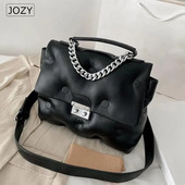 Mazas ķēdes zīmola dizainers, mīkstas stepētas PU ādas krustveida somas sievietēm 2023. gada vienkāršas rokassomas, plecu sānu somas greznas rokassomas