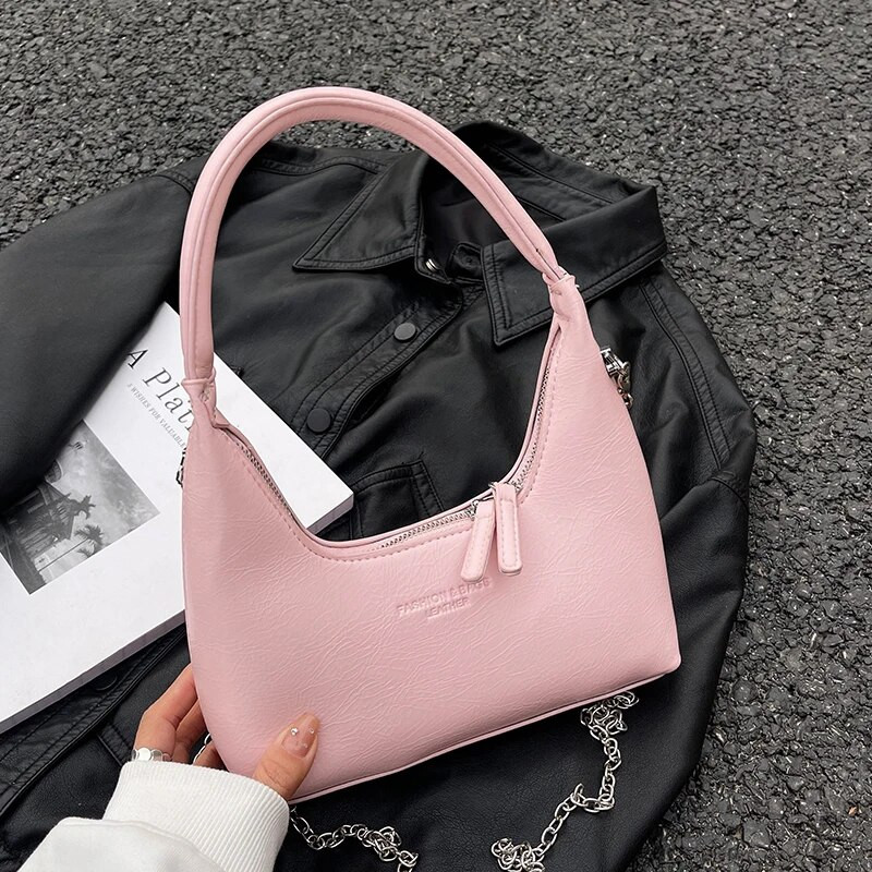 Daugiaspalvės paprasto stiliaus pusmėnulio rankinės Prabangios dizainerio naujos kasdienės grandinėlės kryžminio kūno krepšys 2023 m. mados vasaros petys moterims