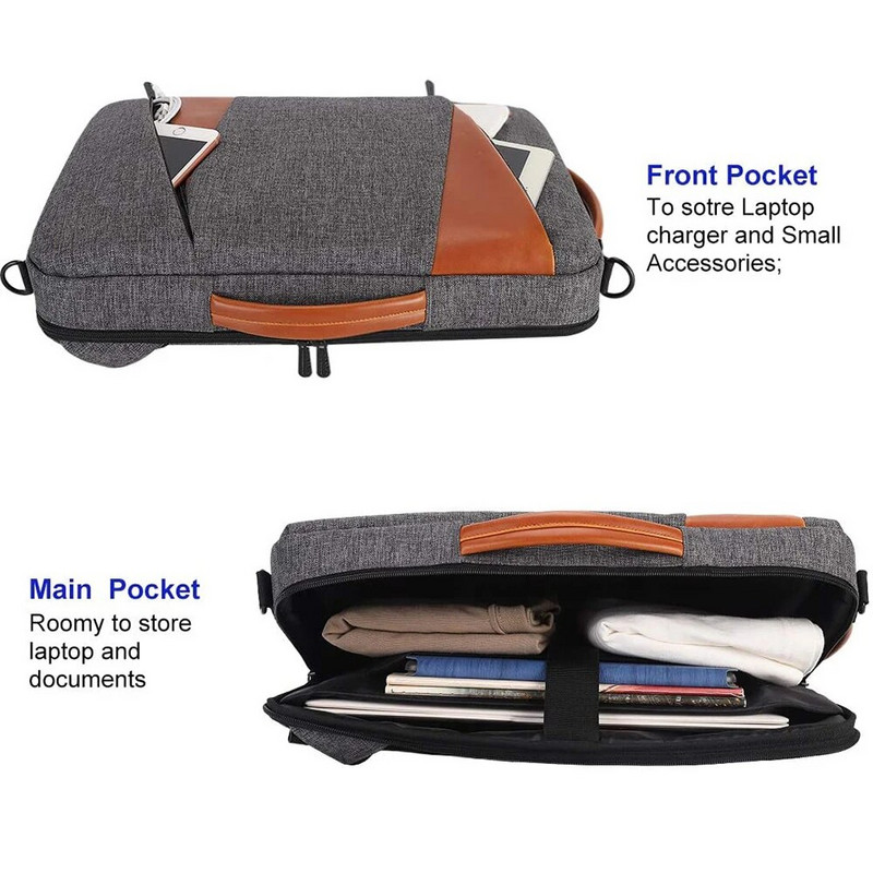 Daugiafunkcinė nešiojamojo kompiuterio rankovės kuprinė su rankena, skirta 14 colių 15,6 colių 17 colių nešiojamojo kompiuterio krepšiui, atsparus smūgiams nešiojamojo kompiuterio krepšys, atsparus vandeniui kompiuterio krepšys