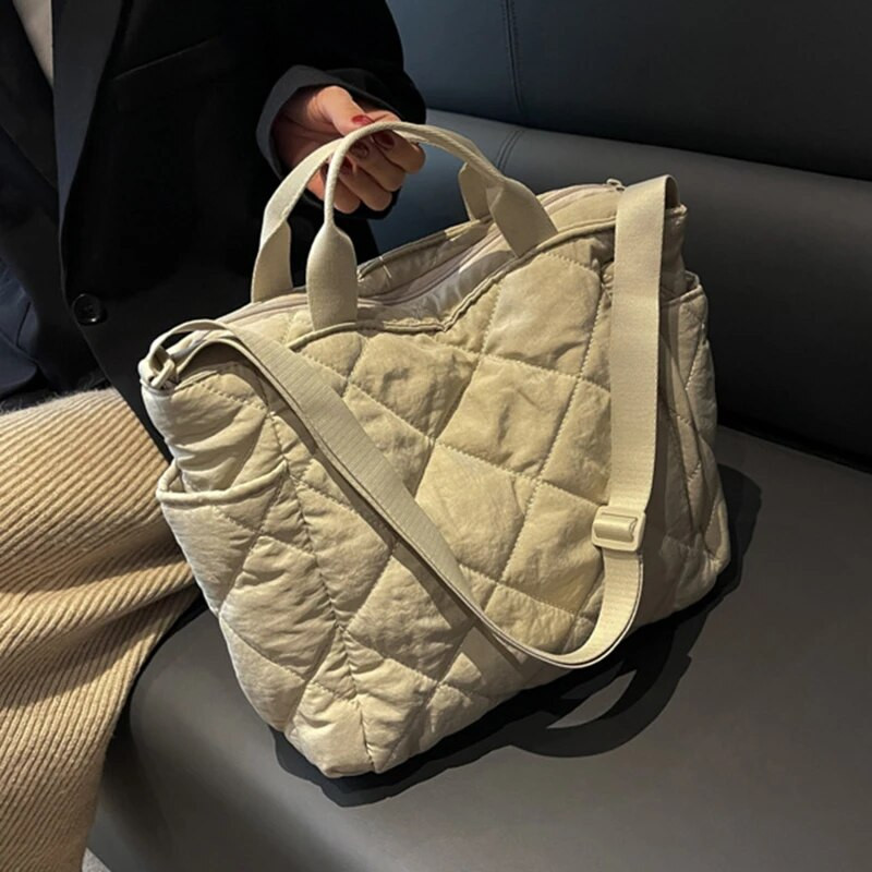 Didelės talpos nešiojamieji krepšiai moterims pečių šoniniai krepšiai Madingi kosmetiniai medvilniniai pirkinių krepšiai mieli moteriški krepšeliai 2023 m. Nauja