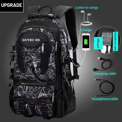 Ruksak velikog kapaciteta za muškarce Putna sportska prtljaga Ruksak Muška vanjska putna planinarska torba Računalna studentska školska torba