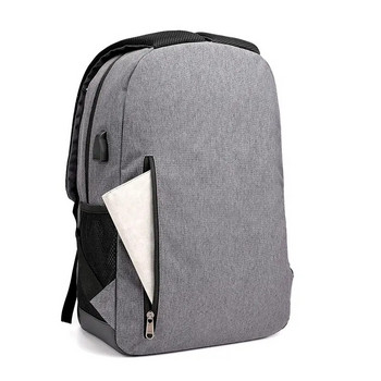 Ανδρικό σακίδιο πλάτης εφηβικές τσάντες γυμνασίου για αγόρια Oxford Grey πολλαπλές τσέπες USB Πακέτο πλάτης φόρτισης αρσενικό