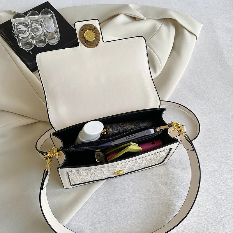 Moteriškas, kvadratinis aligatoriaus odinis pečių krepšys, prabangus dizainerio prekės ženklo Crossbody krepšys moteriškas, dygliuotas dekoratyvinis pečių dirželis