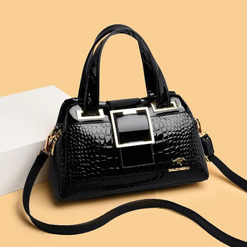 Луксозни дизайнерски дамски чанти Маркови чанти през рамо за жени 2023 г. Нови кожени чанти за през рамо с крокодилски модел Ежедневна чанта голяма чанта Bolsos