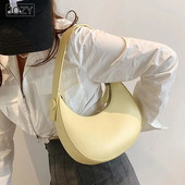 Luksuzna ženska torba Moon Shape Design Hobo Bag Jednobojna Jednostavna vintage torba na rame Modna ženska torba i torbica