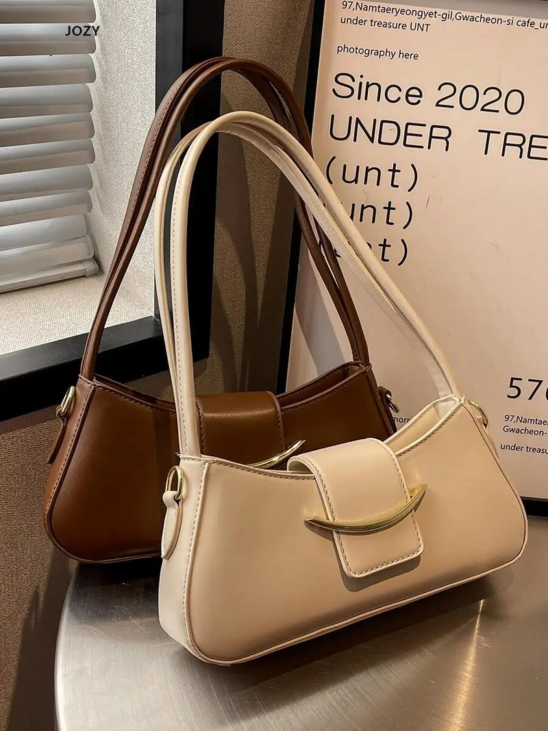  Madingi vintažiniai pečių skersiniai krepšiai moterims Nauji prabangūs dizaineriai, kasdieniai madingi vienspalviai vasariniai rankinės Pirkiniai Kelionės