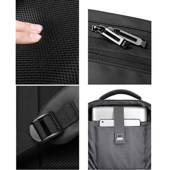 Разширяема мъжка водоустойчива 15,6-инчова раница за лаптоп USB тетрадка Ученическа чанта Спортна ученическа чанта за пътуване Раница за мъже