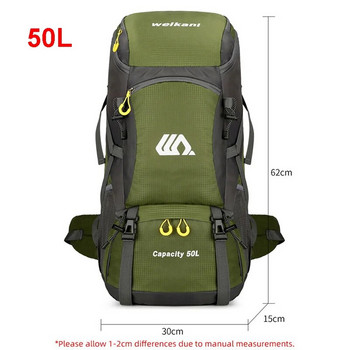 Σακίδιο πλάτης ταξιδιού 50 λίτρων Camping Ανδρική τσάντα πεζοπορίας Τουριστικό σακίδιο πλάτης αδιάβροχο υπαίθριο αθλητική αναρρίχηση τσάντα ορειβασίας Αποσκευές