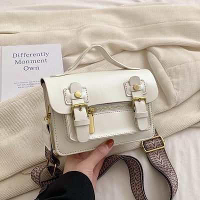 Ležerne luksuzne dizajnerske svestrane male torbe preko ramena Nove ljetne kožne višebojne torbe jednostavnog stila na rame za ženske torbice