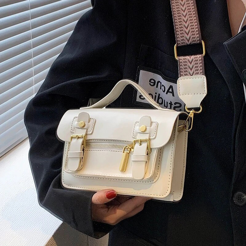 Ležerne luksuzne dizajnerske svestrane male torbe preko ramena Nove ljetne kožne višebojne torbe jednostavnog stila na rame za ženske torbice