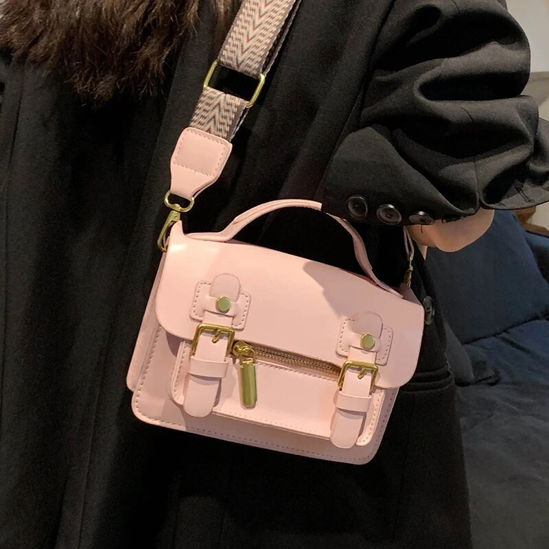 Ležerne luksuzne dizajnerske svestrane male torbe preko ramena Nove ljetne kožne višebojne torbe jednostavnog stila na rame za ženske torbice