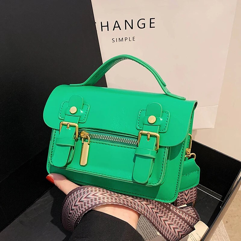 Ležerne luksuzne dizajnerske svestrane male torbe preko ramena Nove ljetne kožne višebojne torbe jednostavnog stila na rame za ženske torbice