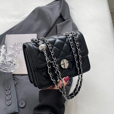 Prabangios grandinės dizainerio universalūs kryžminiai krepšiai, klasikiniai mados vasaros nauji krepšiai, 2023 m., skirti moterims, odinė paprasto stiliaus piniginė