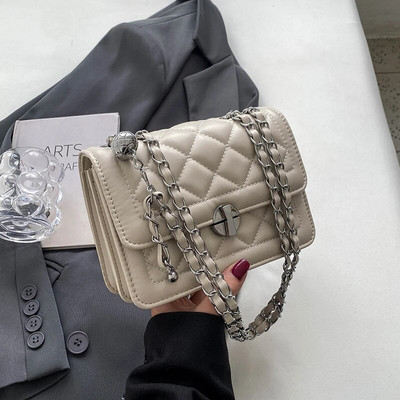 Prabangios grandinės dizainerio universalūs kryžminiai krepšiai, klasikiniai mados vasaros nauji krepšiai, 2023 m., skirti moterims, odinė paprasto stiliaus piniginė