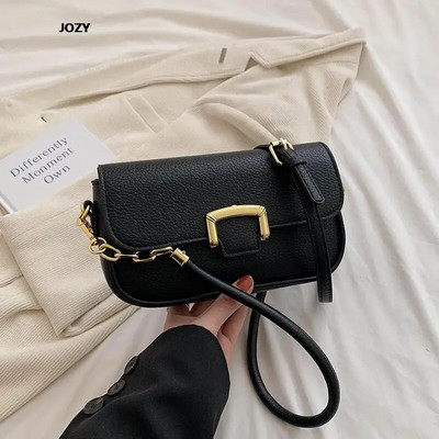 Klasikinis paprasto stiliaus PU odinis pečių krepšys moterims Prabangaus dizaino madingos universalios rankinės Naujos 2023 m. vasaros laisvalaikio skersinis