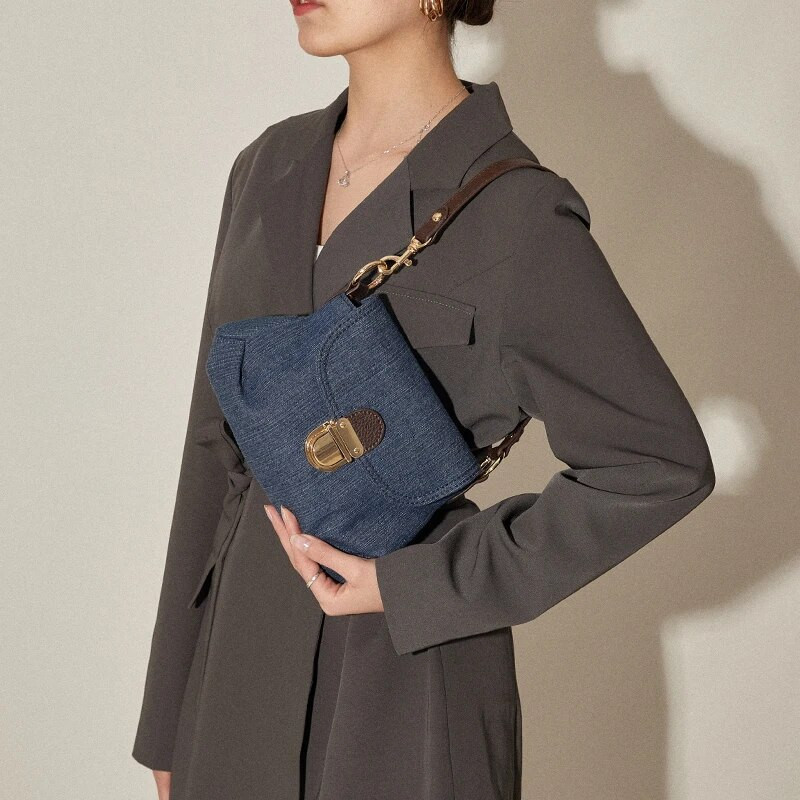 Luksuzni dizajnerski traper platno na rame za žene Nova ljetna moda 2023. Klasične torbe preko ramena Jednostavan stil Trendi ženske torbice