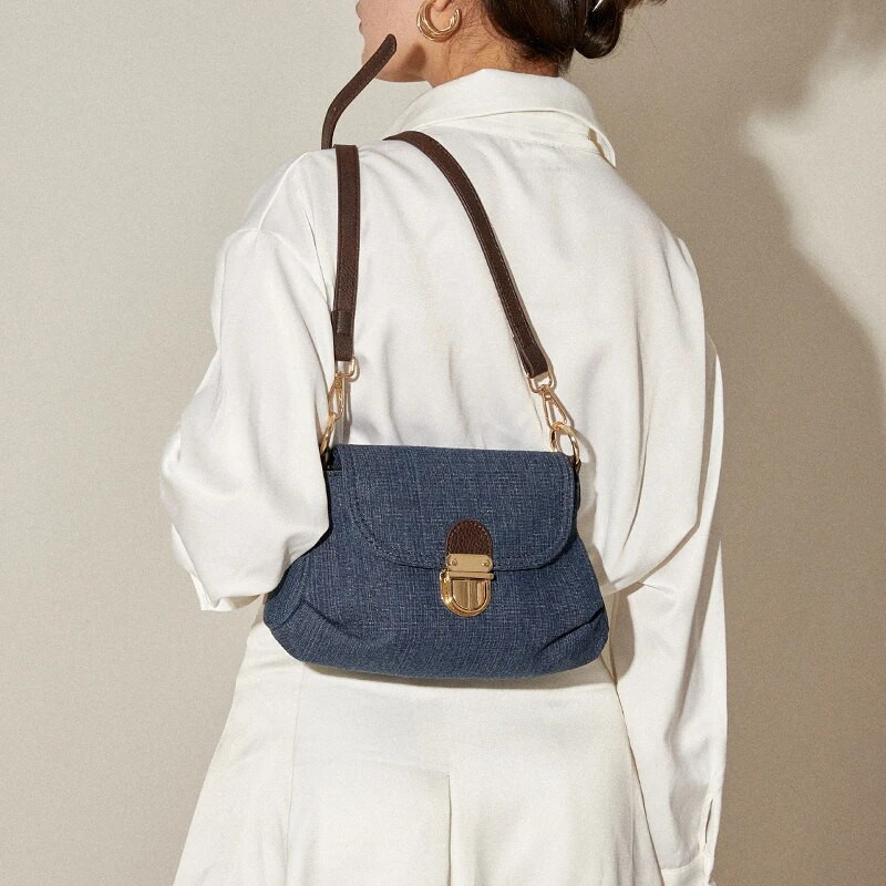 Luksuzni dizajnerski traper platno na rame za žene Nova ljetna moda 2023. Klasične torbe preko ramena Jednostavan stil Trendi ženske torbice