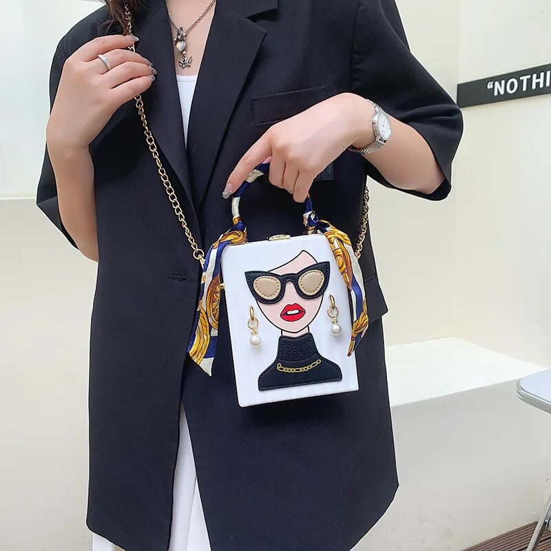 Γυναικείες βραδινές τσάντες 2022 Νέα μοντέρνα δερμάτινη τσάντα ώμου Γυναικεία σκληρή υψηλής ποιότητας Hip Hop Party Πολυτελής τσάντα σχεδιαστή