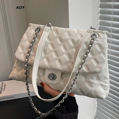 Ženske torbe na rame s dijamantnim rešetkastim lancem velikog kapaciteta, novi luksuzni dizajn, klasična ljetna, vintage torbica jednostavnog stila preko ramena