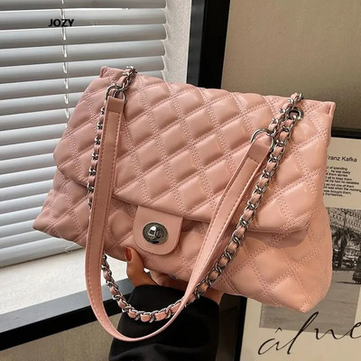 Ženske torbe na rame s dijamantnim rešetkastim lancem velikog kapaciteta, novi luksuzni dizajn, klasična ljetna, vintage torbica jednostavnog stila preko ramena