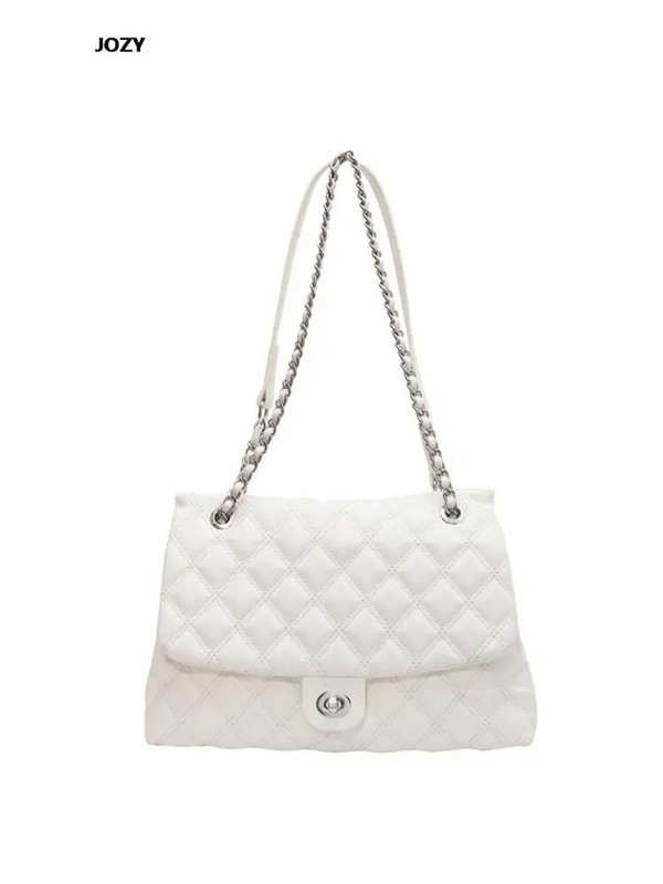 Ženske torbe na rame s dijamantnim rešetkastim lancem velikog kapaciteta, novi luksuzni dizajn, klasična ljetna, vintage torbica jednostavnog stila preko ramena