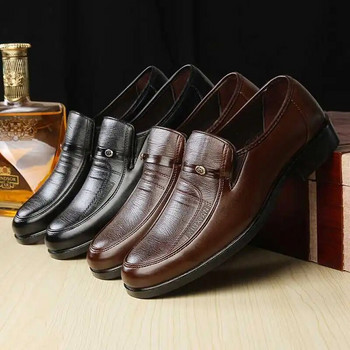 Марка Mazefeng Мъжки кожени официални бизнес обувки Мъжки офис работни обувки Оксфордски дишащи парти обувки за годишнина от сватба