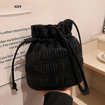 Bucket torbe preko ramena Ležerne ljetne luksuzne dizajnerske jednobojne za žene Jednostavan stil Male torbe na rame 2023. Trendovska svestrana torbica