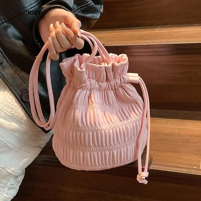 Bucket torbe preko ramena Ležerne ljetne luksuzne dizajnerske jednobojne za žene Jednostavan stil Male torbe na rame 2023. Trendovska svestrana torbica