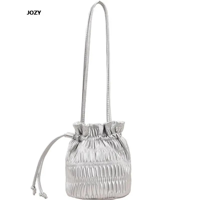 Bucket torbe preko ramena Ležerne ljetne luksuzne dizajnerske jednobojne za žene Jednostavan stil Male torbe na rame 2023. Trendovska svestrana torbica