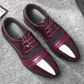 Endised PU-nahast jalatsid meestele Nööritavad Oxfordsi pulmakingad meeste kleidikingad Zapatos Para Hombre De Vestir