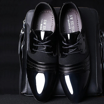 Бивши обувки от PU кожа за мъже Сватбени обувки Oxfords с връзки за мъжки обувки за парти Zapatos Para Hombre De Vestir