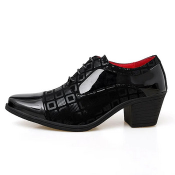 Ανδρικά Επίσημα Παπούτσια Ψηλοτάκουνα Επαγγελματικά Παπούτσια Φόρεμα Ανδρικά ανδρικά παπούτσια με μυτερές μύτες Oxford για άντρες Πολυτελές δερμάτινο παπούτσι γάμου
