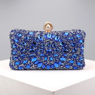 Βραδινό πορτοφόλι Bling Rhinestone Crystal Diamond Γυναικεία τσάντα Clutch Fashion Δείπνο Γαμήλιο πάρτι Τσάντα ώμου Τσάντα χρημάτων