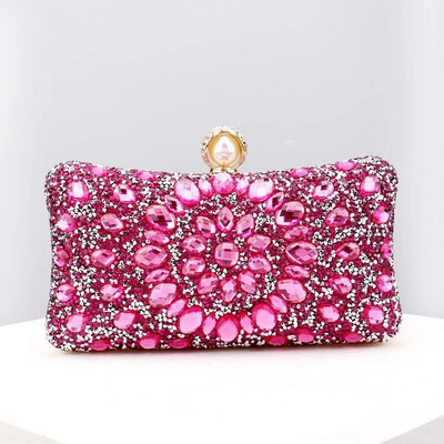 Βραδινό πορτοφόλι Bling Rhinestone Crystal Diamond Γυναικεία τσάντα Clutch Fashion Δείπνο Γαμήλιο πάρτι Τσάντα ώμου Τσάντα χρημάτων